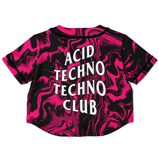 acid techno techno club Cropped Rave Top Jersey