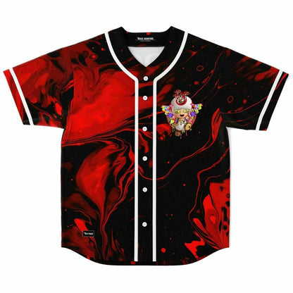 Knock2 Red Black Psychedelic Rave Baseball Jersey