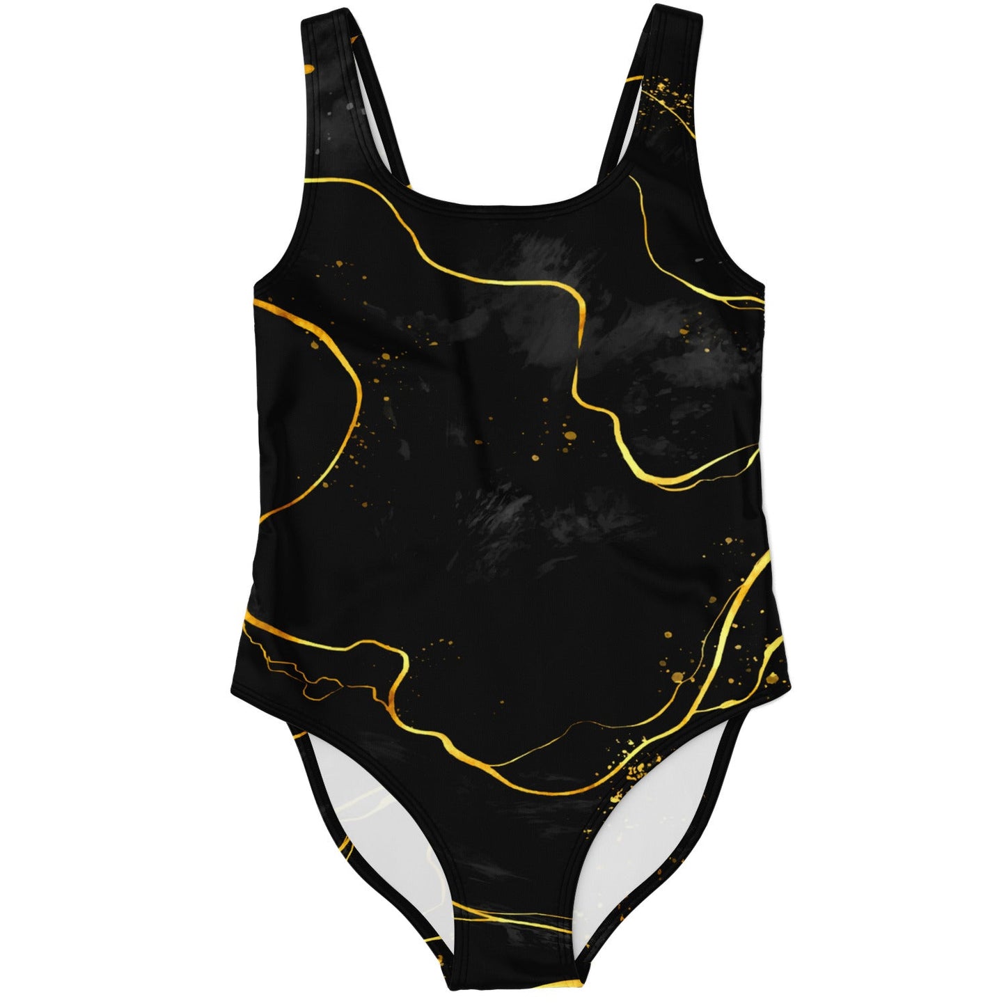 Black Gold Marble Rave Swimsuit