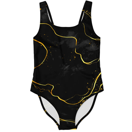 Black Gold Marble Rave Swimsuit