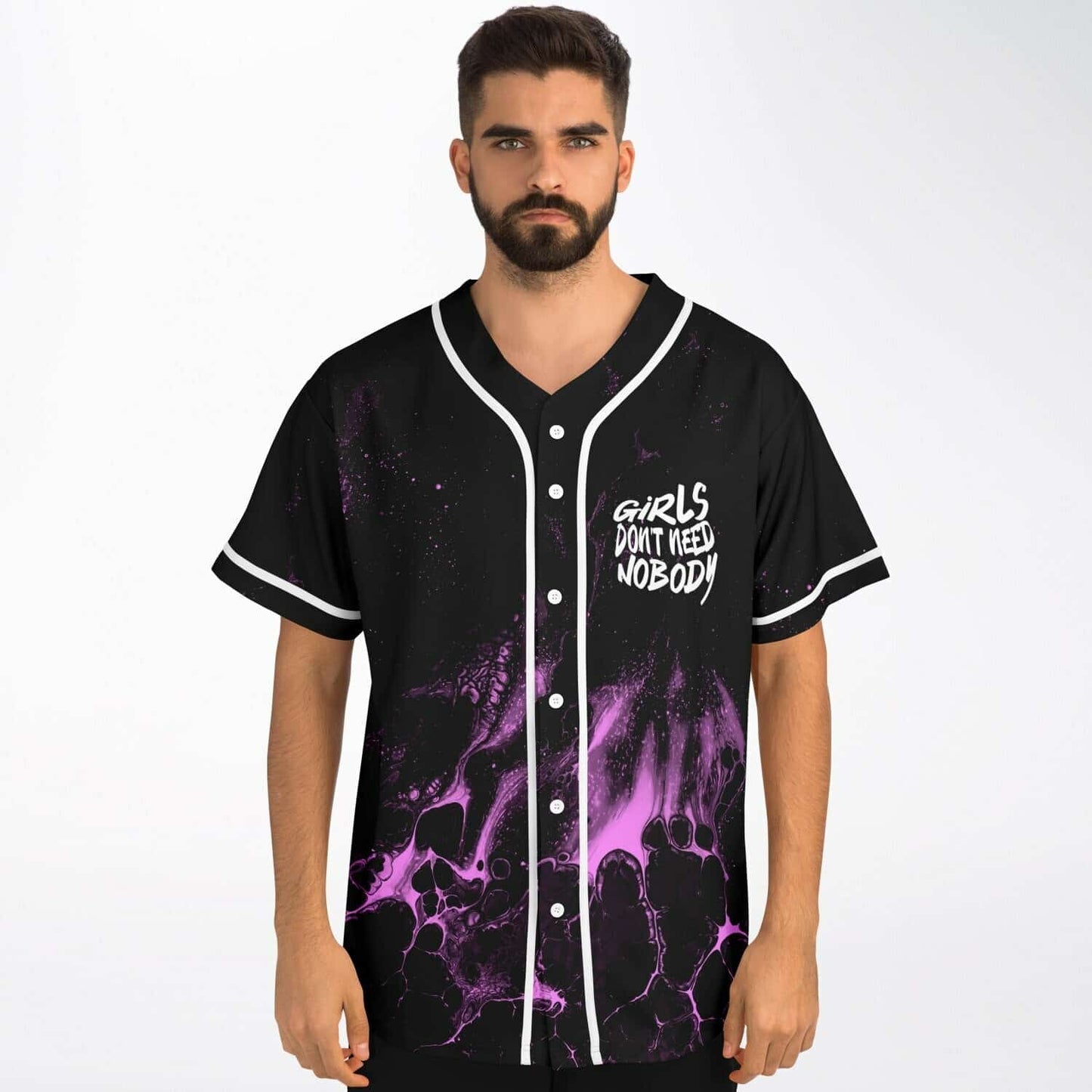 Dom Dolla Black Purple Fluid Rave Baseball Jersey