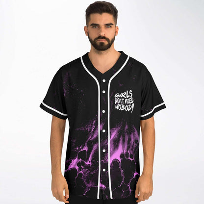 Dom Dolla Black Purple Fluid Rave Baseball Jersey
