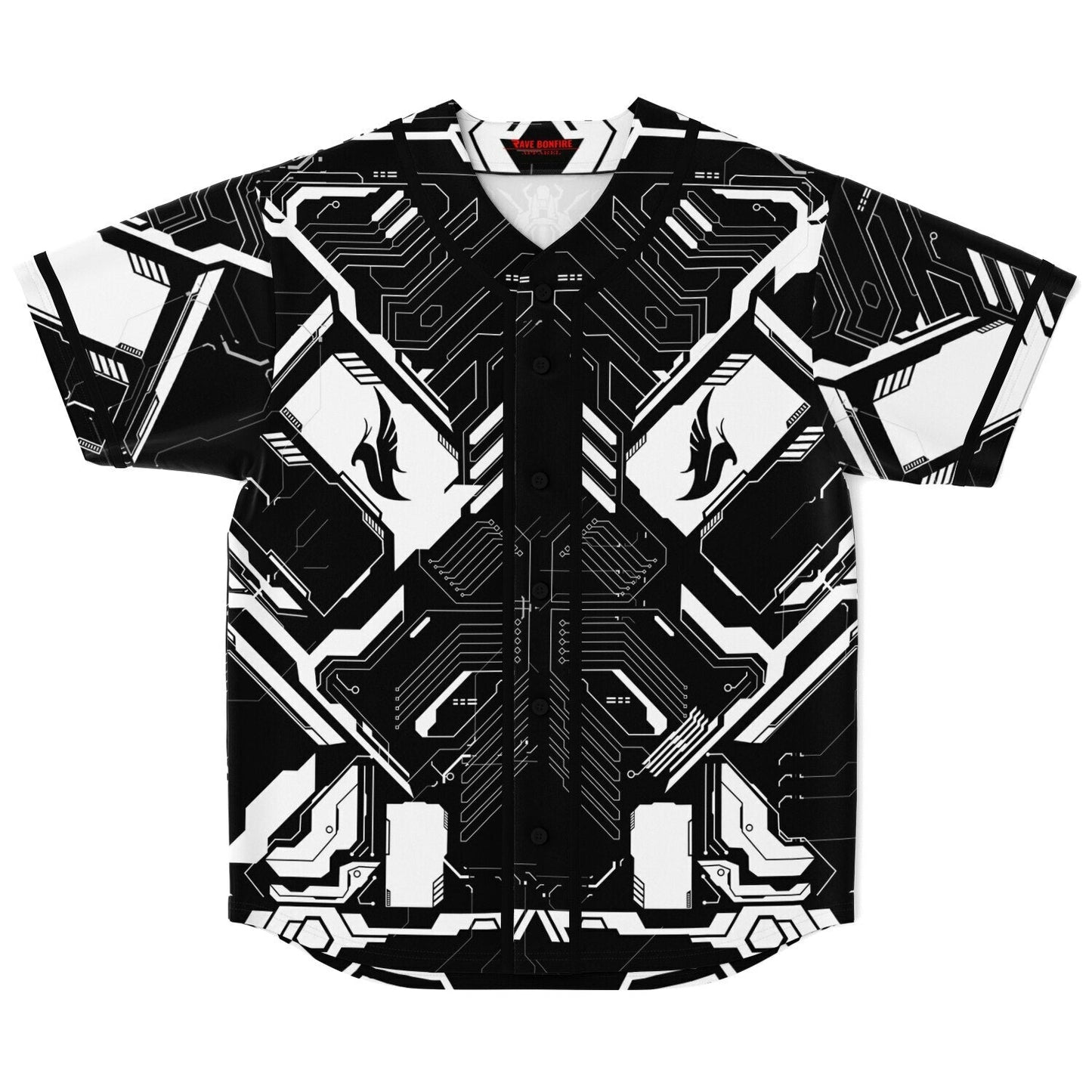 Illenium Black White Mechanical Rave Baseball Jersey