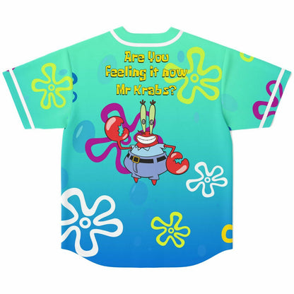 Teal Blue Spongebob Squarepants Rave Baseball Jersey