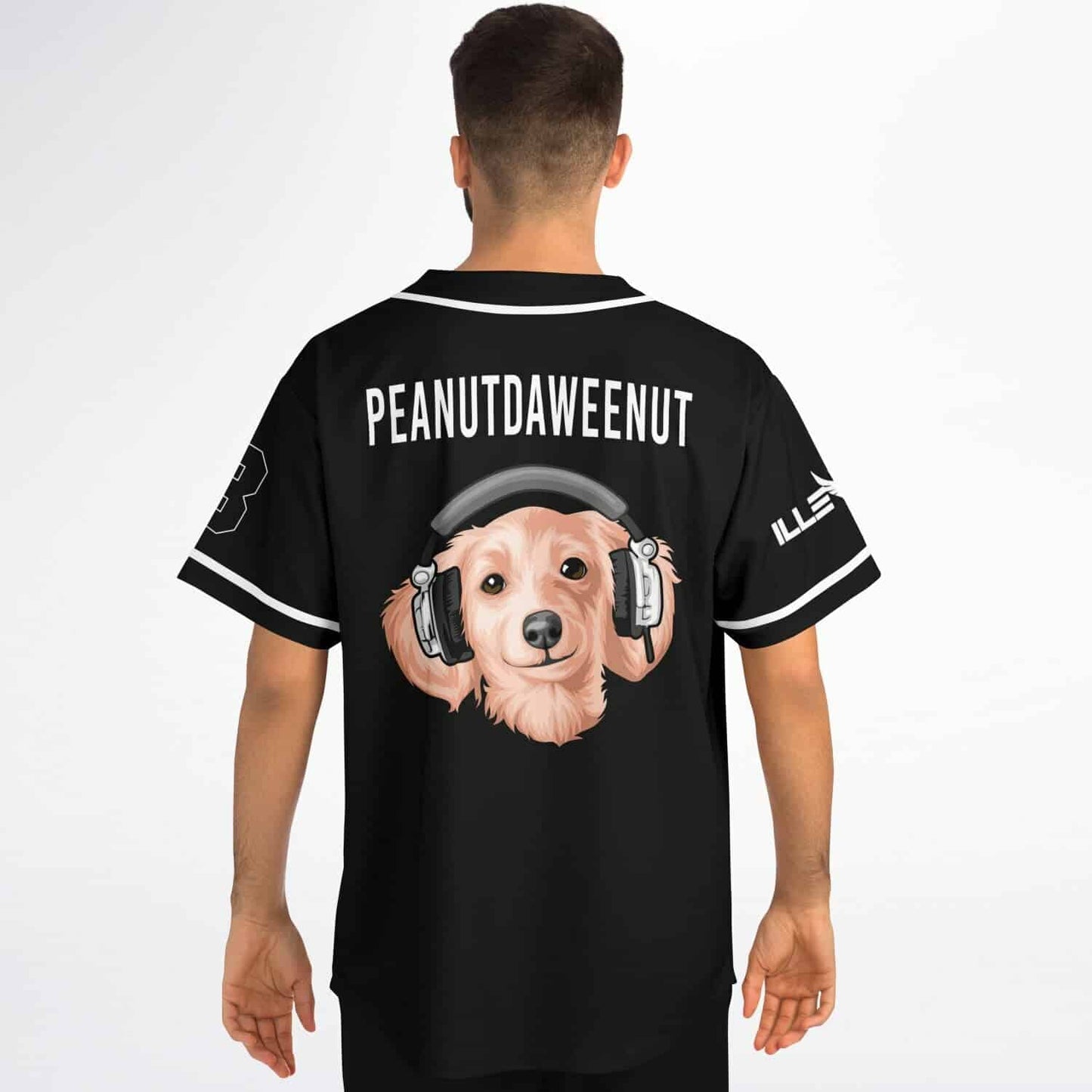Black Dachshund Rave Baseball Jersey