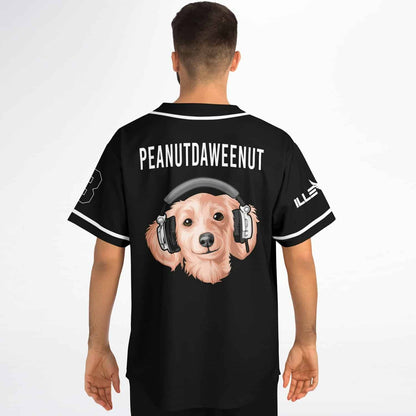 Black Dachshund Rave Baseball Jersey