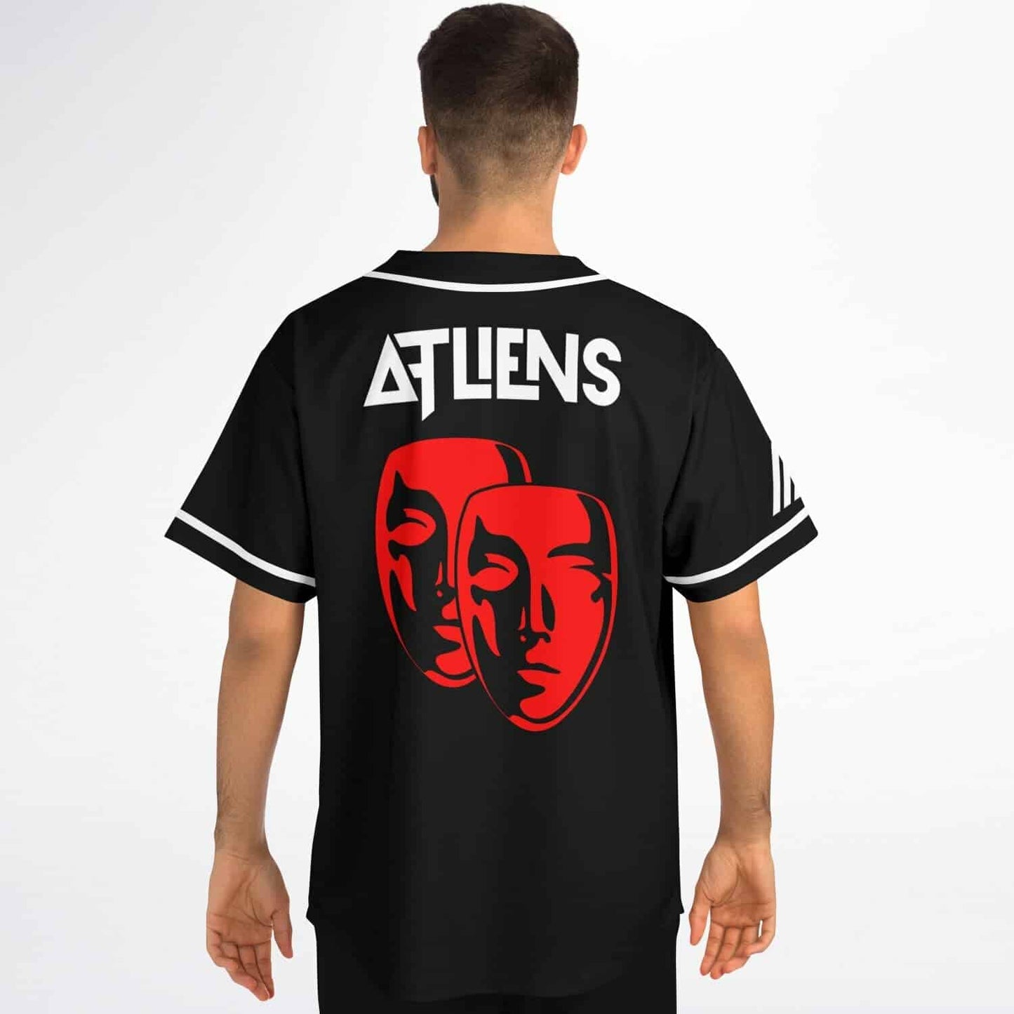 ATLiens Black Chest Triangle Rave Baseball Jersey