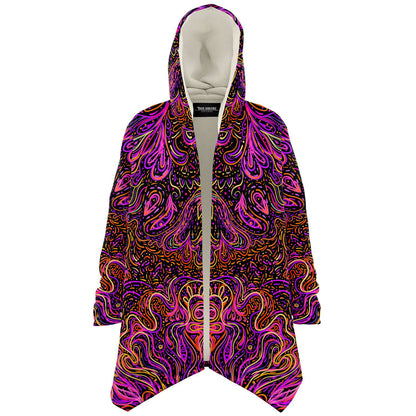 Black Symmetrical Psychedelic Rave Cloak