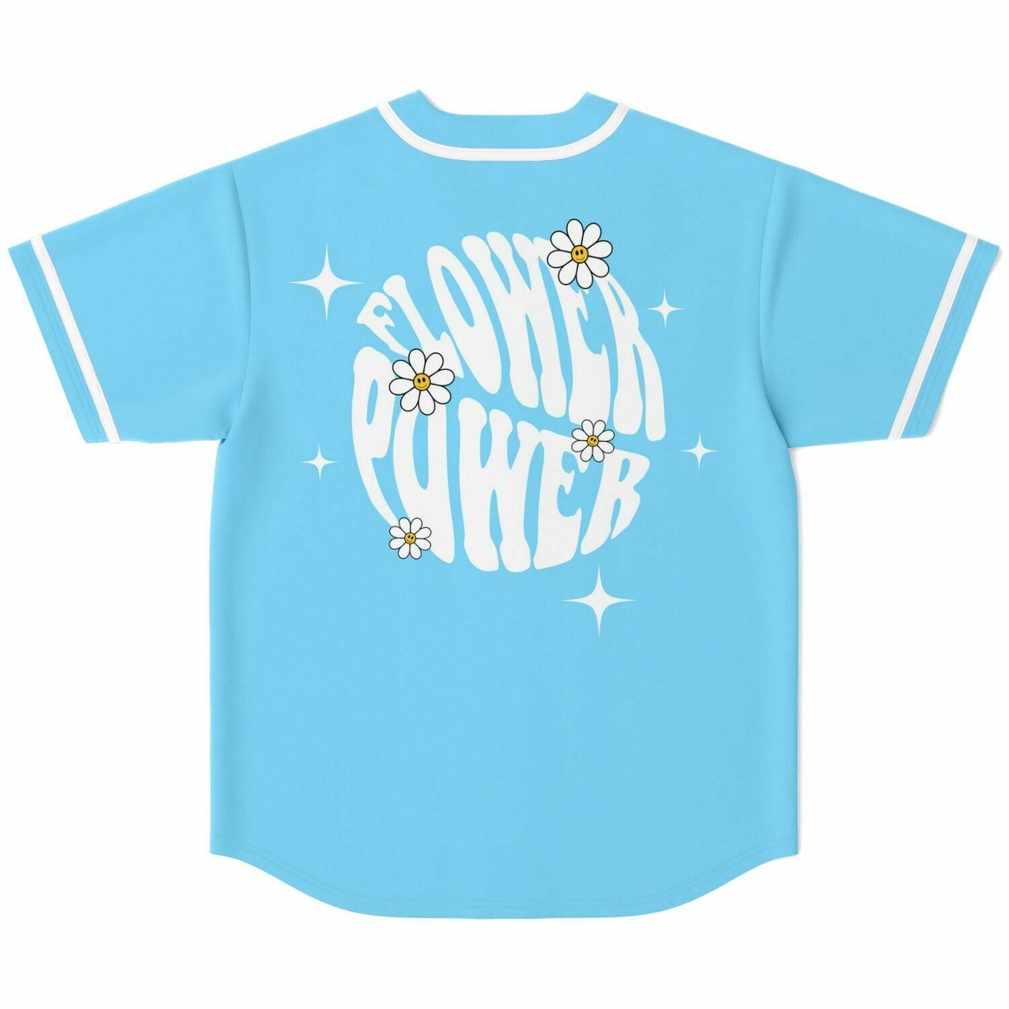 Light Sky Retro Groovy Rave Baseball Jersey