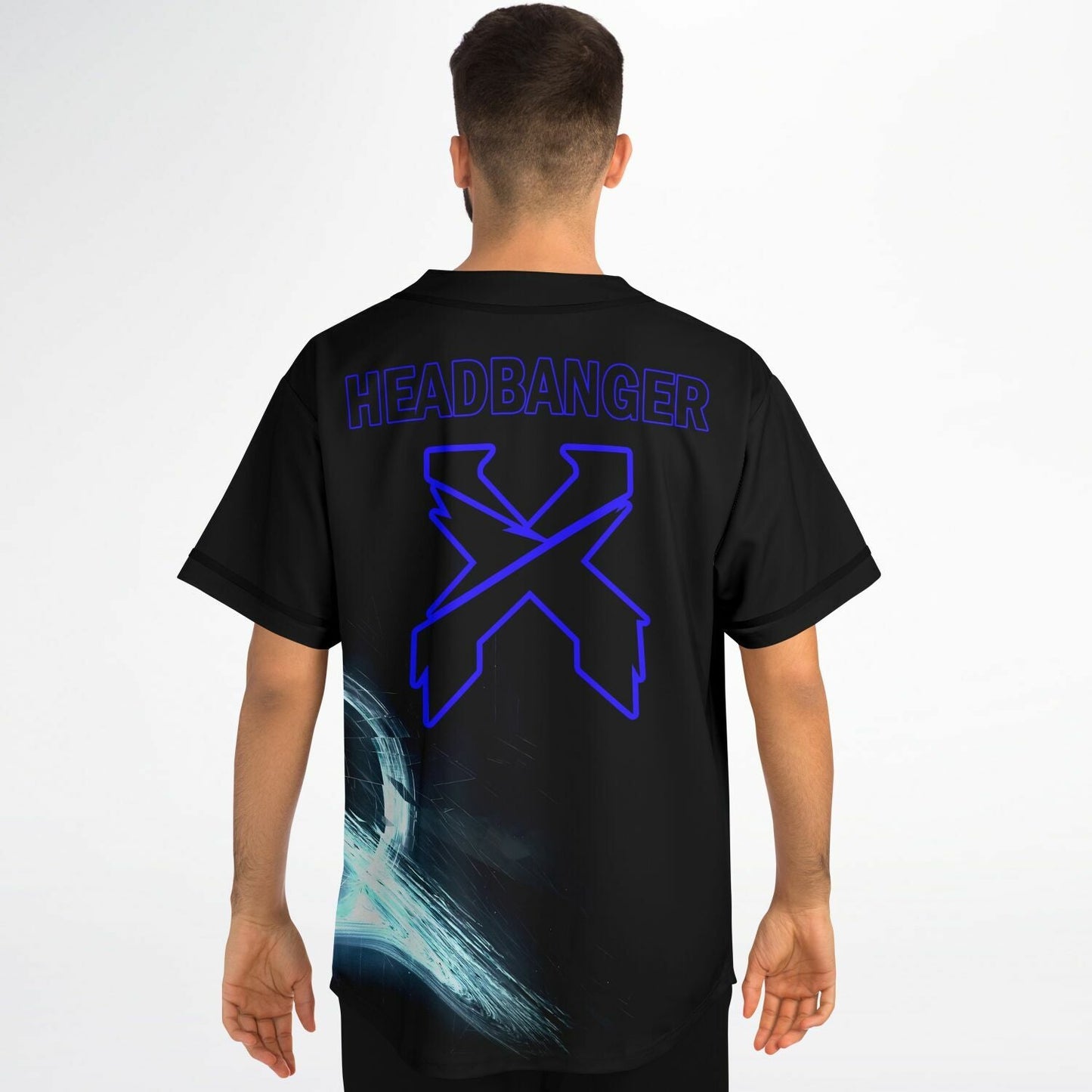 Excision Black Glowing Energy Rave Baseball Jersey