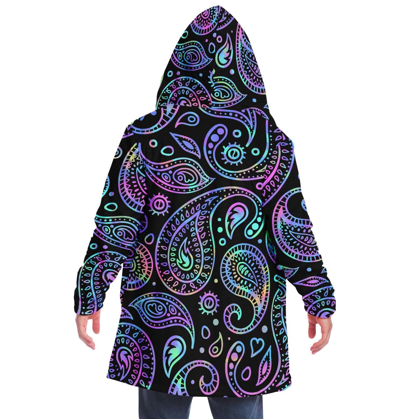 Black Paisley Rave Cloak