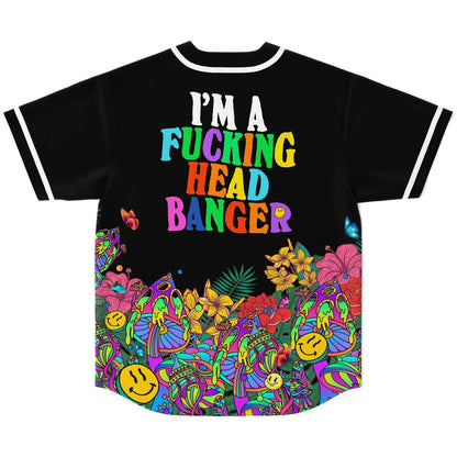 Excision Black Psychedelic Melting Rave Baseball Jersey