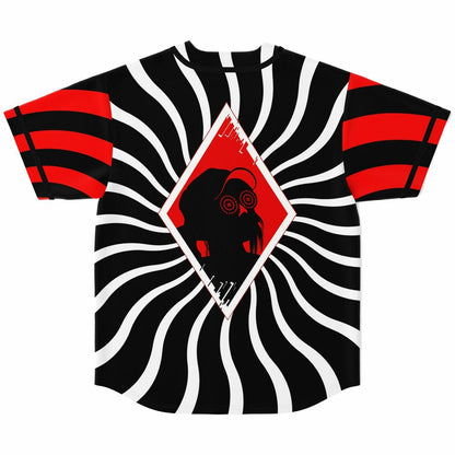 REZZ Red Split Half Rave Baseball Jersey