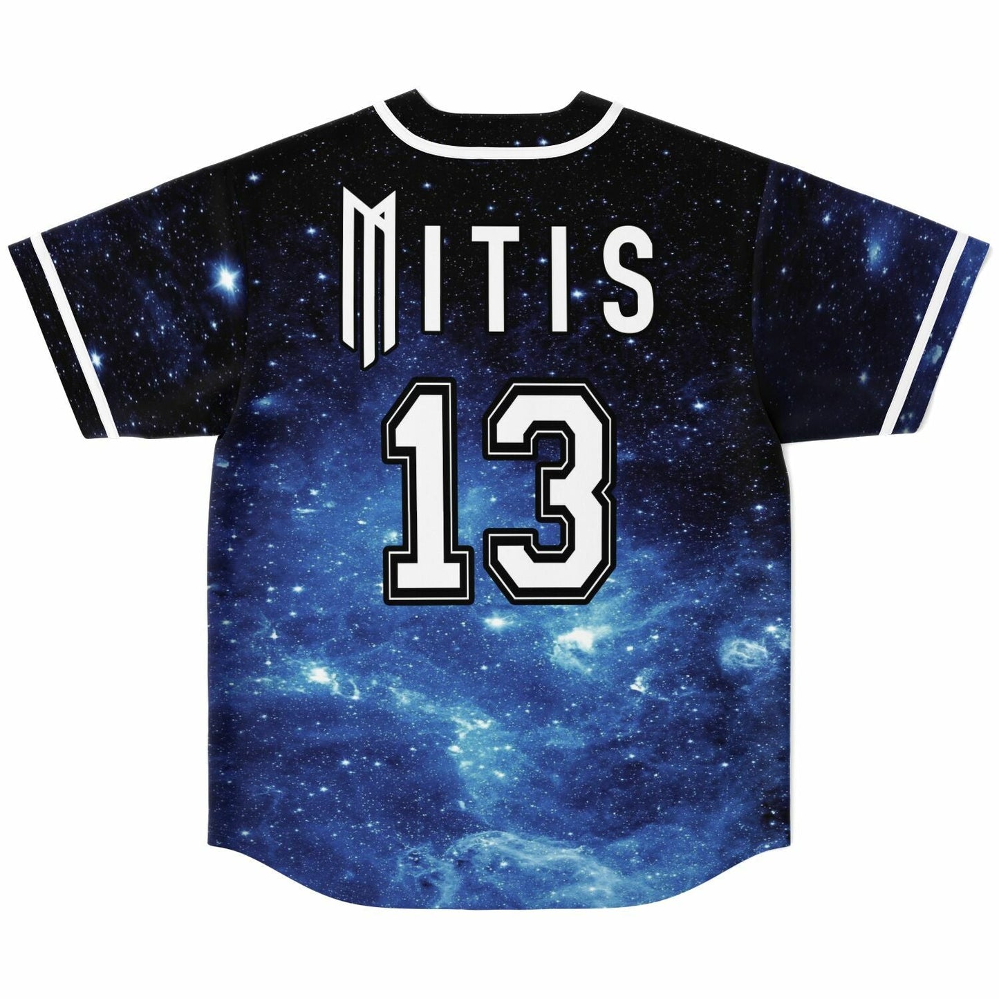MITIS Blue Black Nebula Rave Baseball Jersey