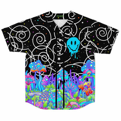 Black Psychedelic Galaxy Rave Baseball Jersey