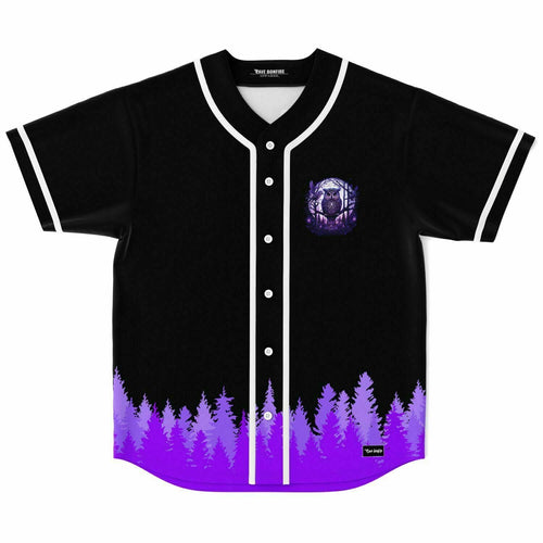Black Owl Perched Rave Baseball Jersey