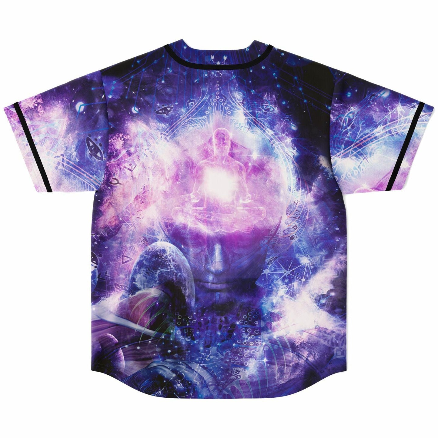 Purple Psychedelic Cosmic Rave Baseball Jersey