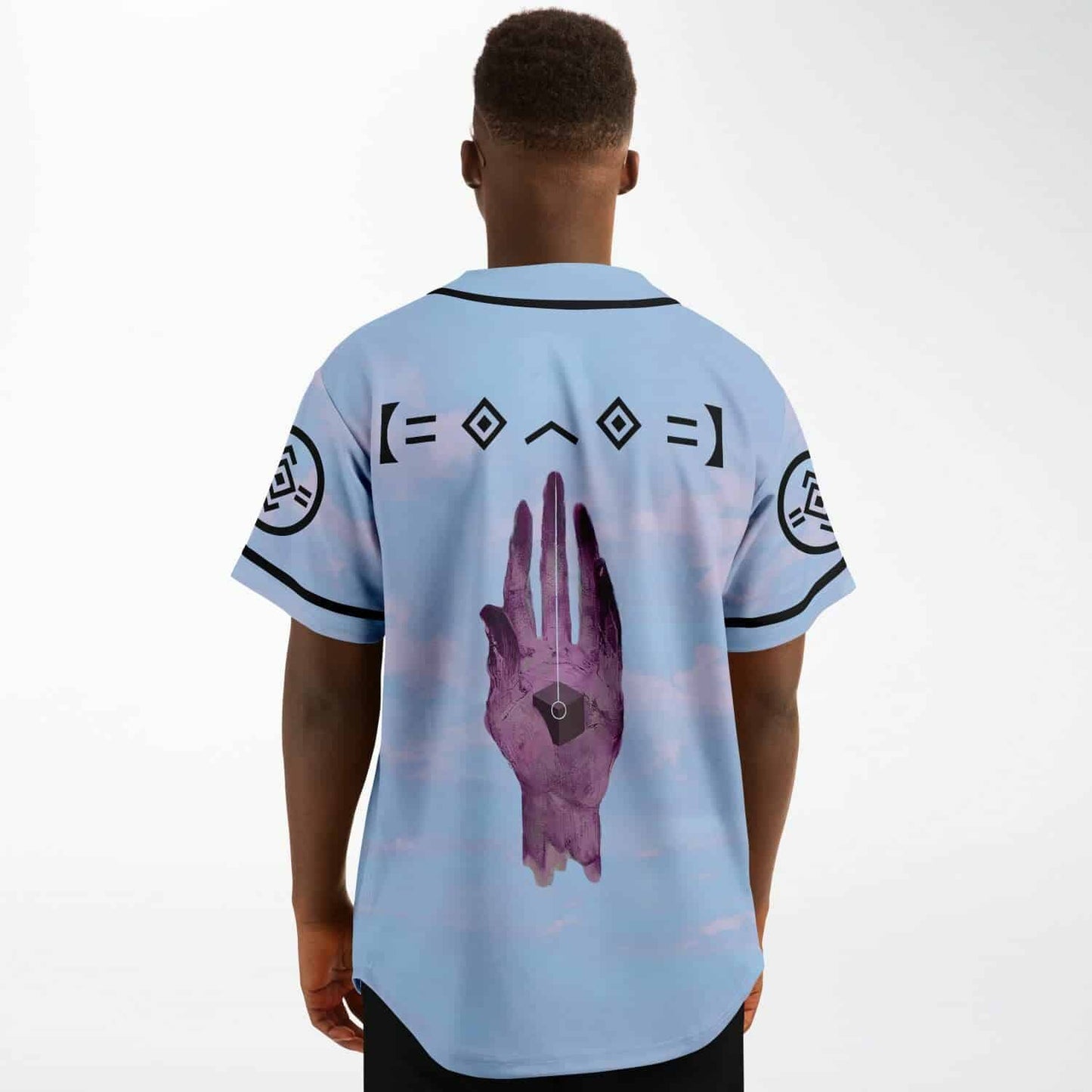 Light Blue Pastel Sky Rave Baseball Jersey