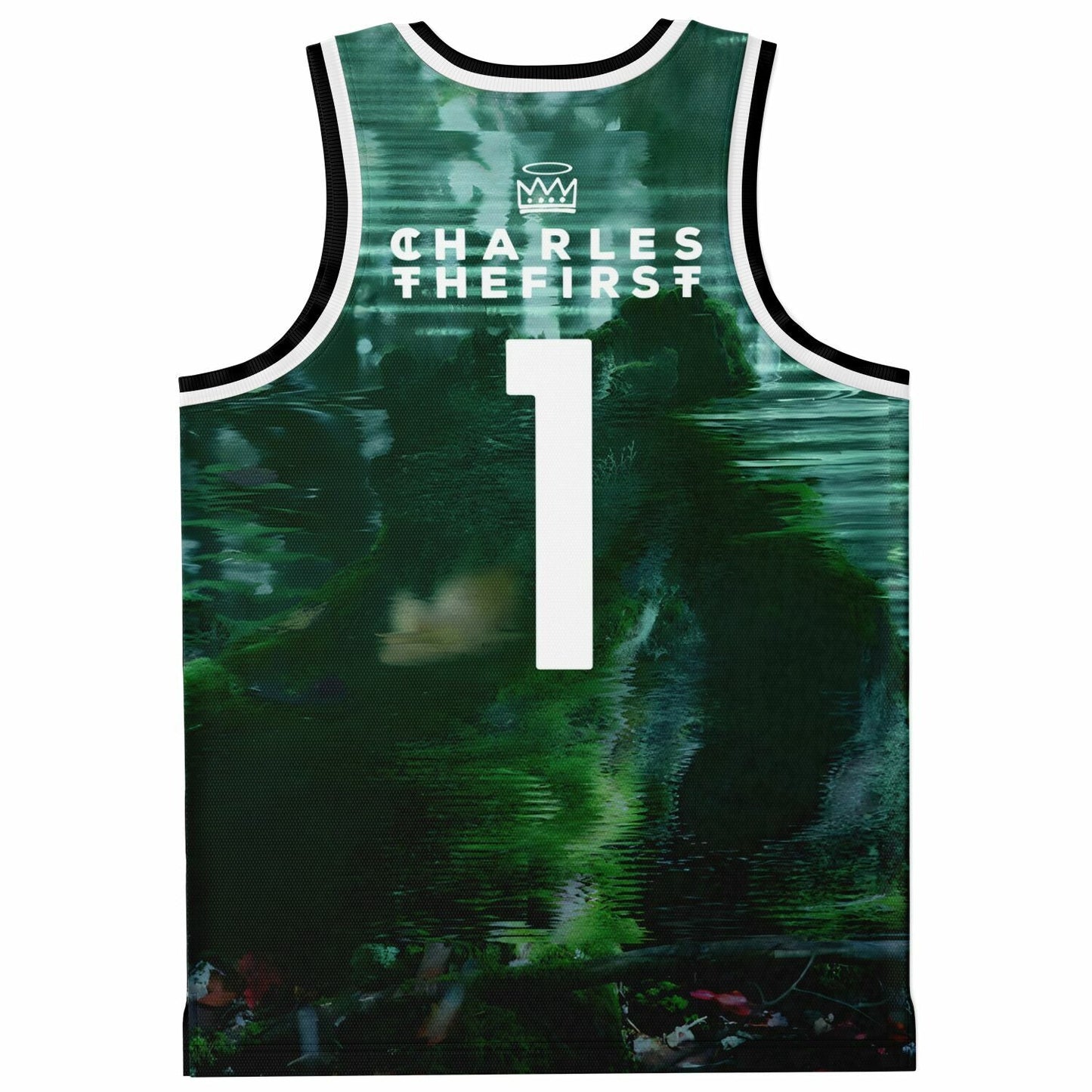 CharlesTheFirst Dark Green Misty Pine Rave Basketball Jersey