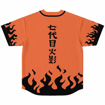 Orange Black Flame Rave Baseball Jersey