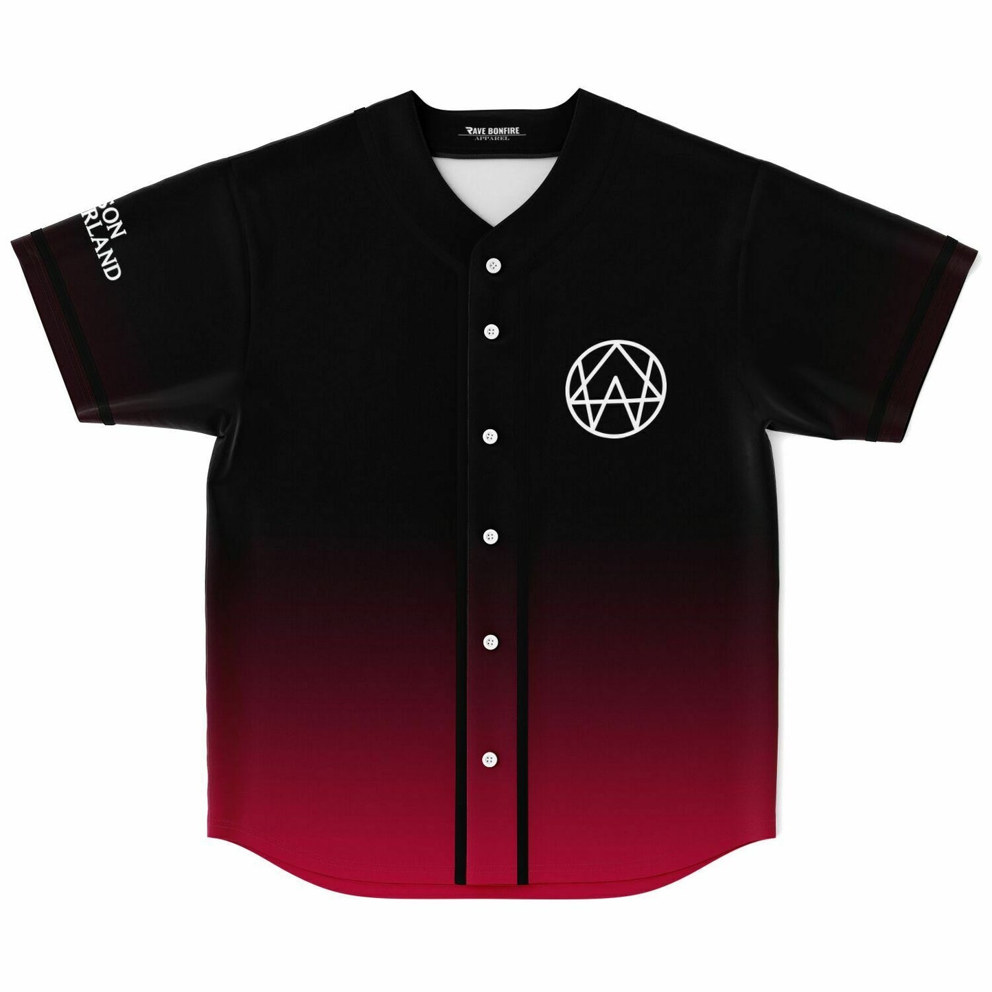 Alison Wonderland Black Crimson White Circle Rave Baseball Jersey