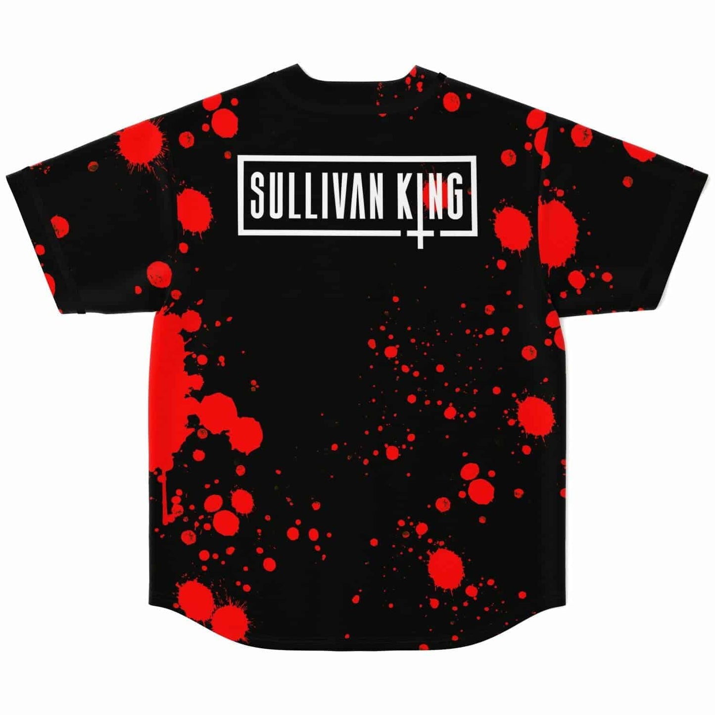 Sullivan King Black Red Splatter Rave Baseball Jersey