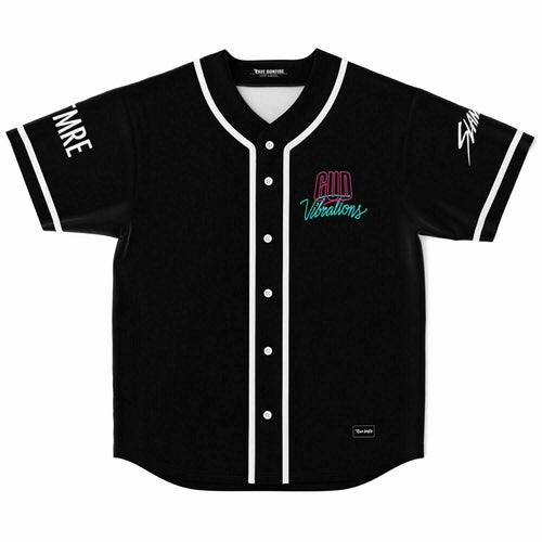 GUD Vibrations Black Body Neon Label Rave Baseball Jersey