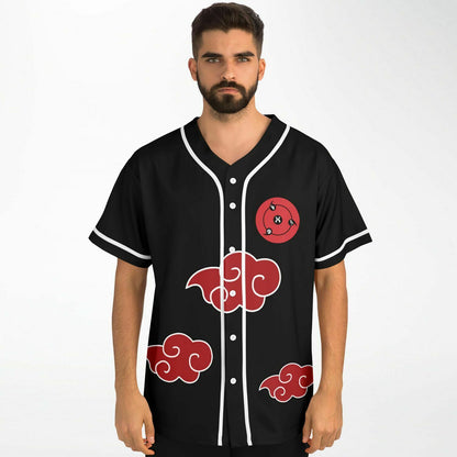 Black Naruto Akatsuki Rave Baseball Jersey