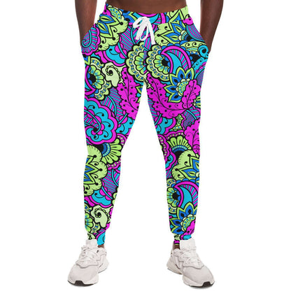 Magenta Paisley Floral Rave Joggers