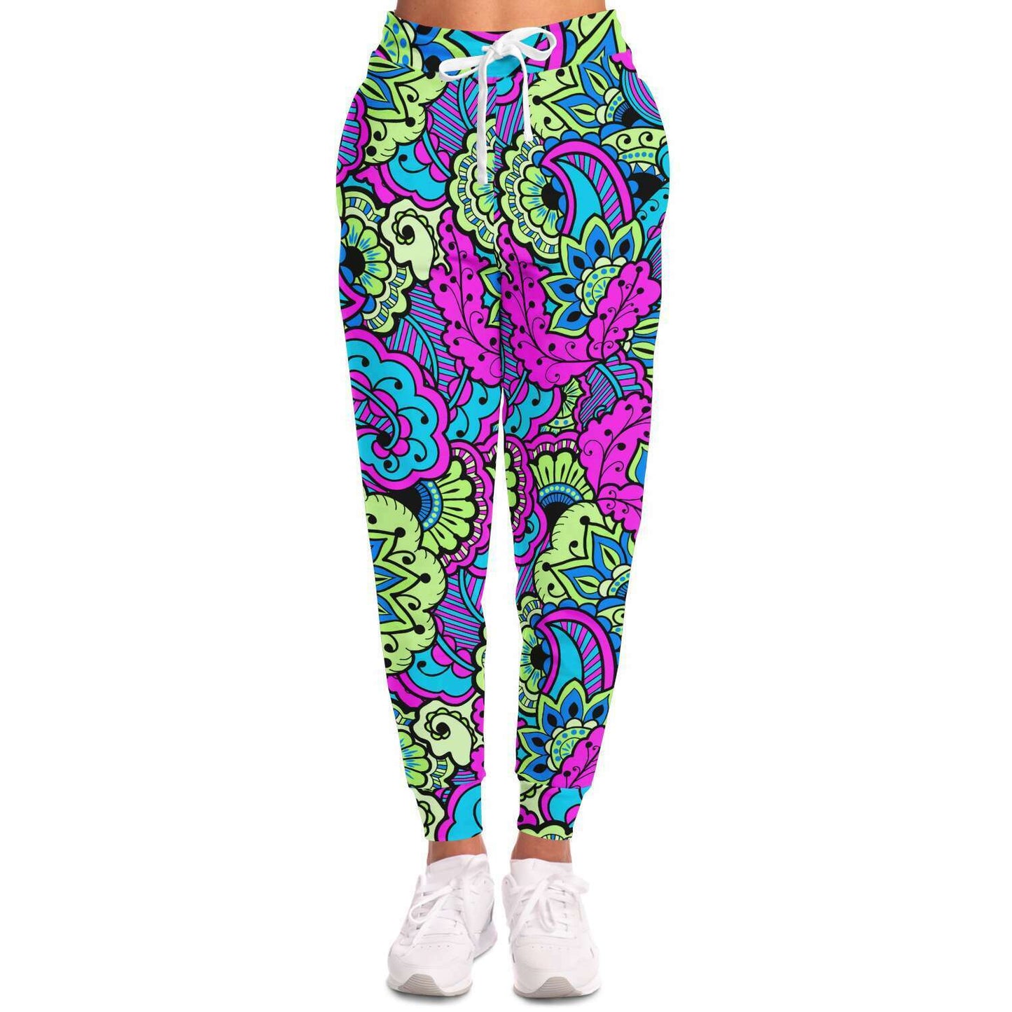 Magenta Paisley Floral Rave Joggers