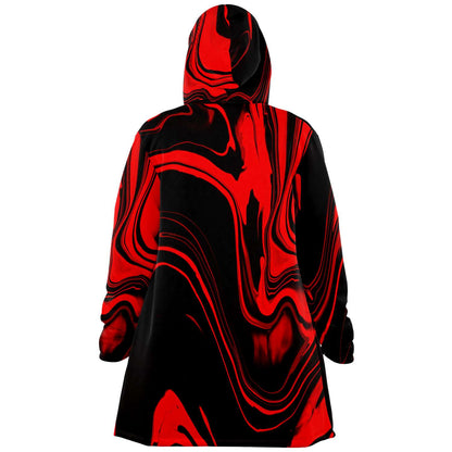 Black Red Liquid Rave Cloak
