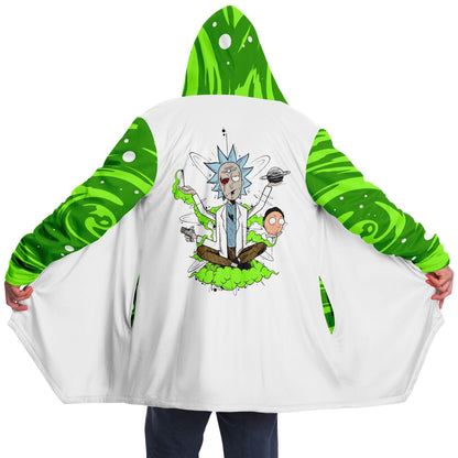 White Body Green Portal Rave Cloak