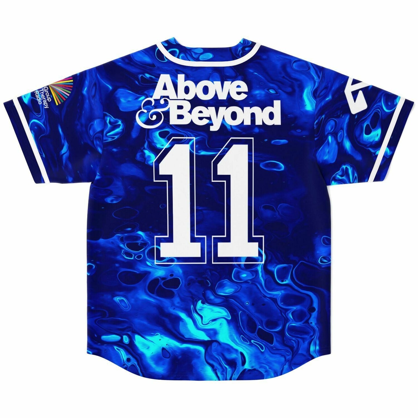 Above & Beyond Royal Blue Liquid Metal Rave Baseball Jersey