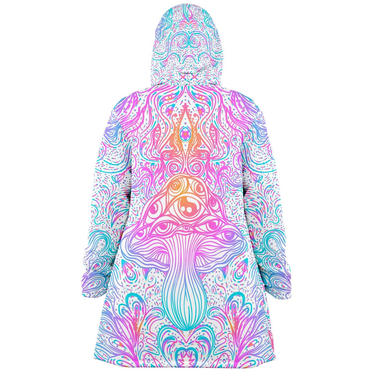 White Ornate Psychedelic Rave Cloak
