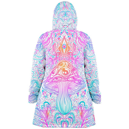 White Ornate Psychedelic Rave Cloak