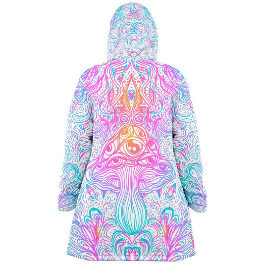 White Ornate Psychedelic Rave Cloak