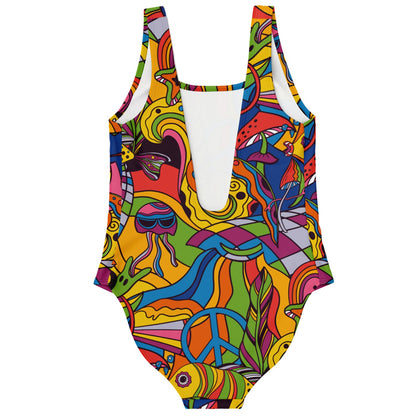 Bright 1960S Psychedelic Rave Swimsuit