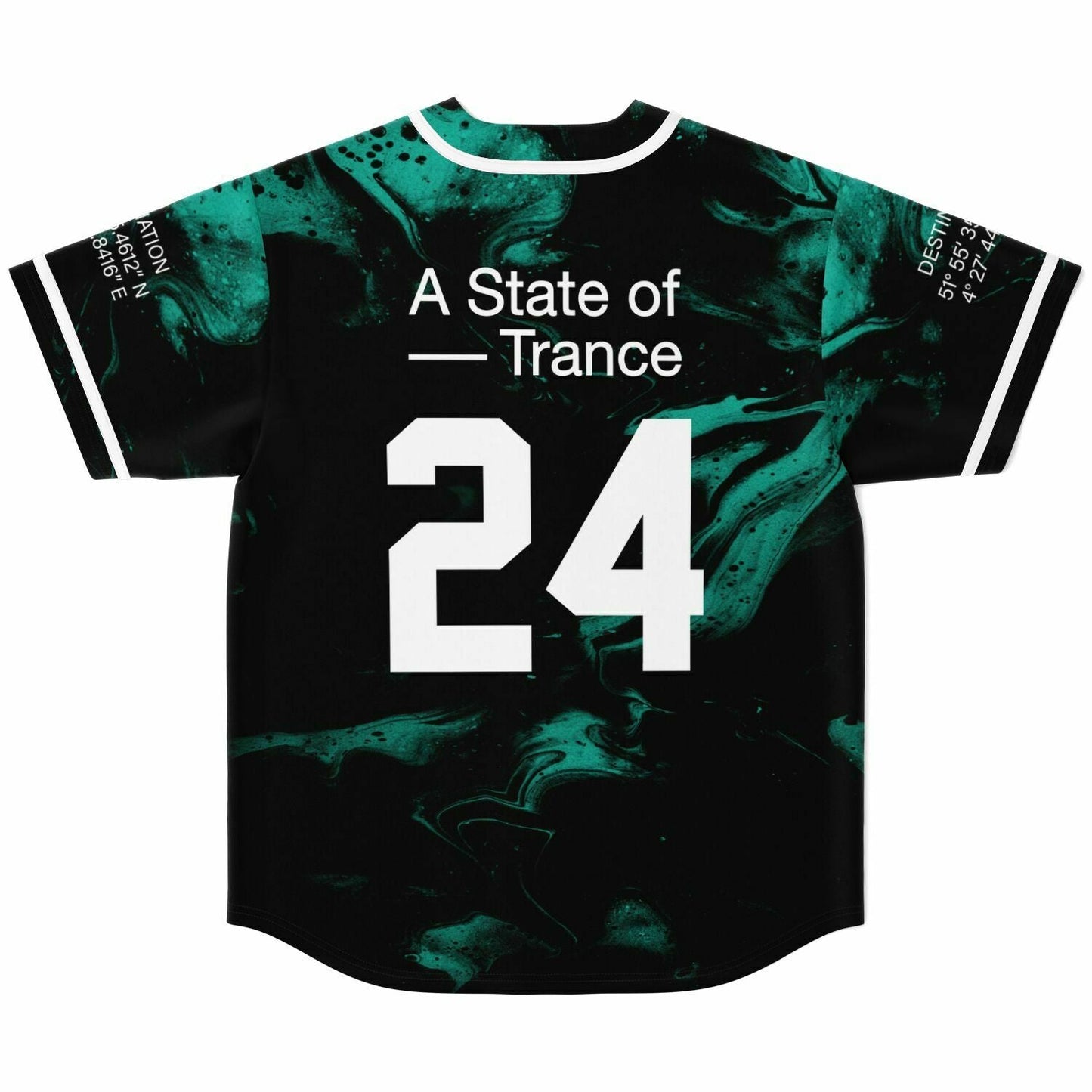 A State of Trance Black Marbled Rave Baseball Jersey