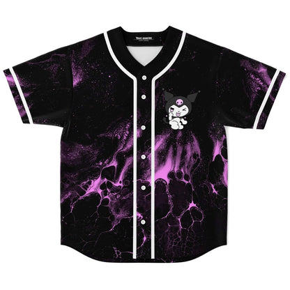 Black Cute Cartoon Rave Baseball Jersey