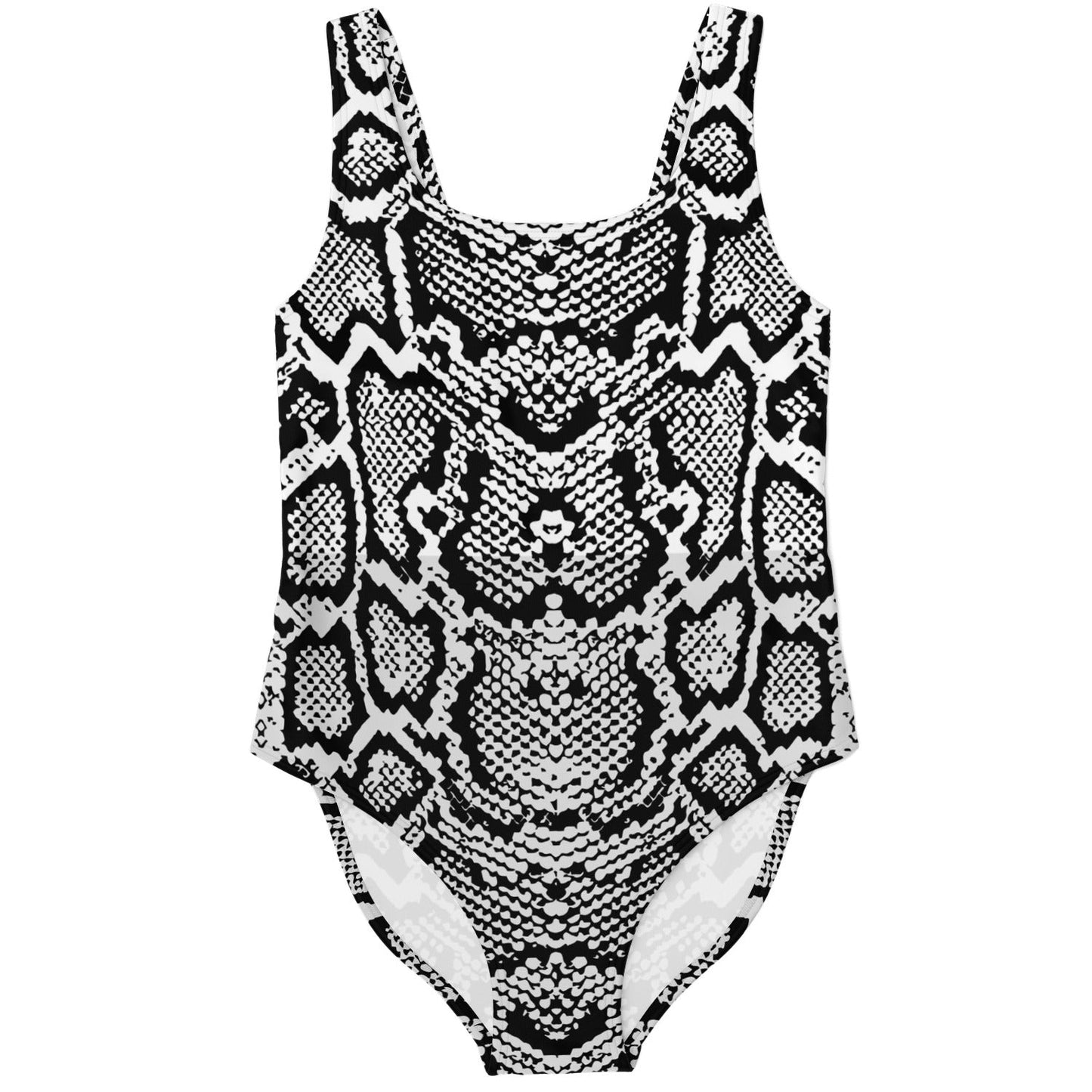 Black White Snakeskin Rave Swimsuit