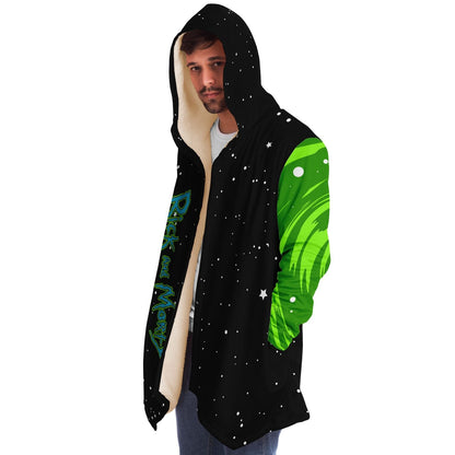 Black Green Swirling Rave Cloak