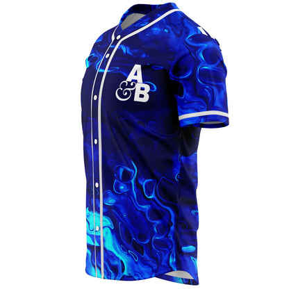 Above & Beyond Royal Blue Glowing Liquid Rave Baseball Jersey