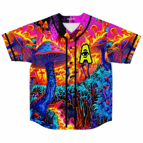 Hot Pink Dense Psychedelic Rave Baseball Jersey