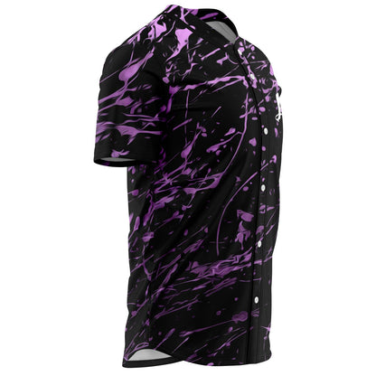Lucii Black Purple Paint Rave Baseball Jersey