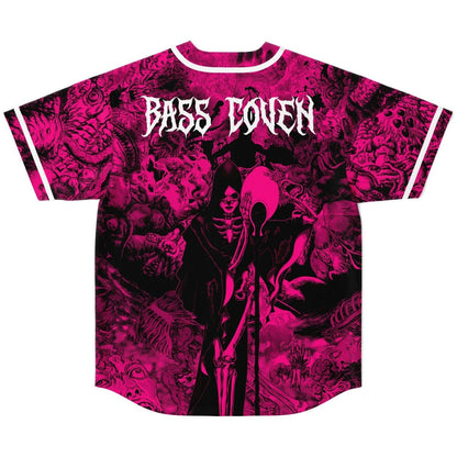 Hot Pink Densely Packed Rave Baseball Jersey