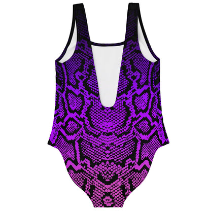 Purple Pink Snakeskin Rave Swimsuit