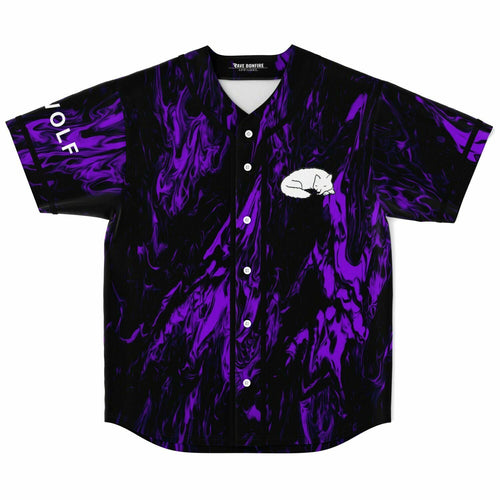 Jai Wolf Black Vivid Purple Liquid Rave Baseball Jersey