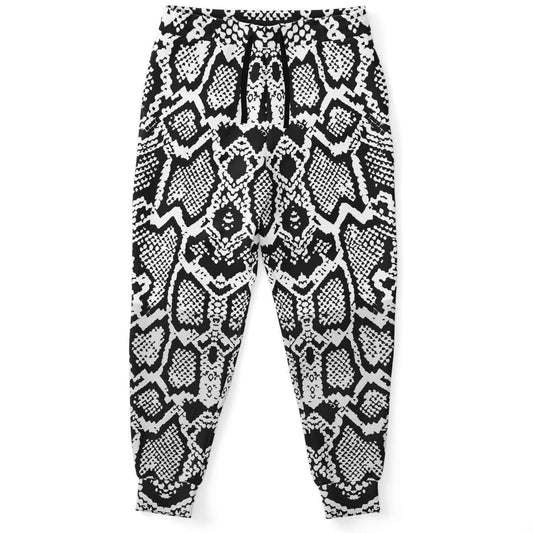 Black White Snakeskin Rave Joggers