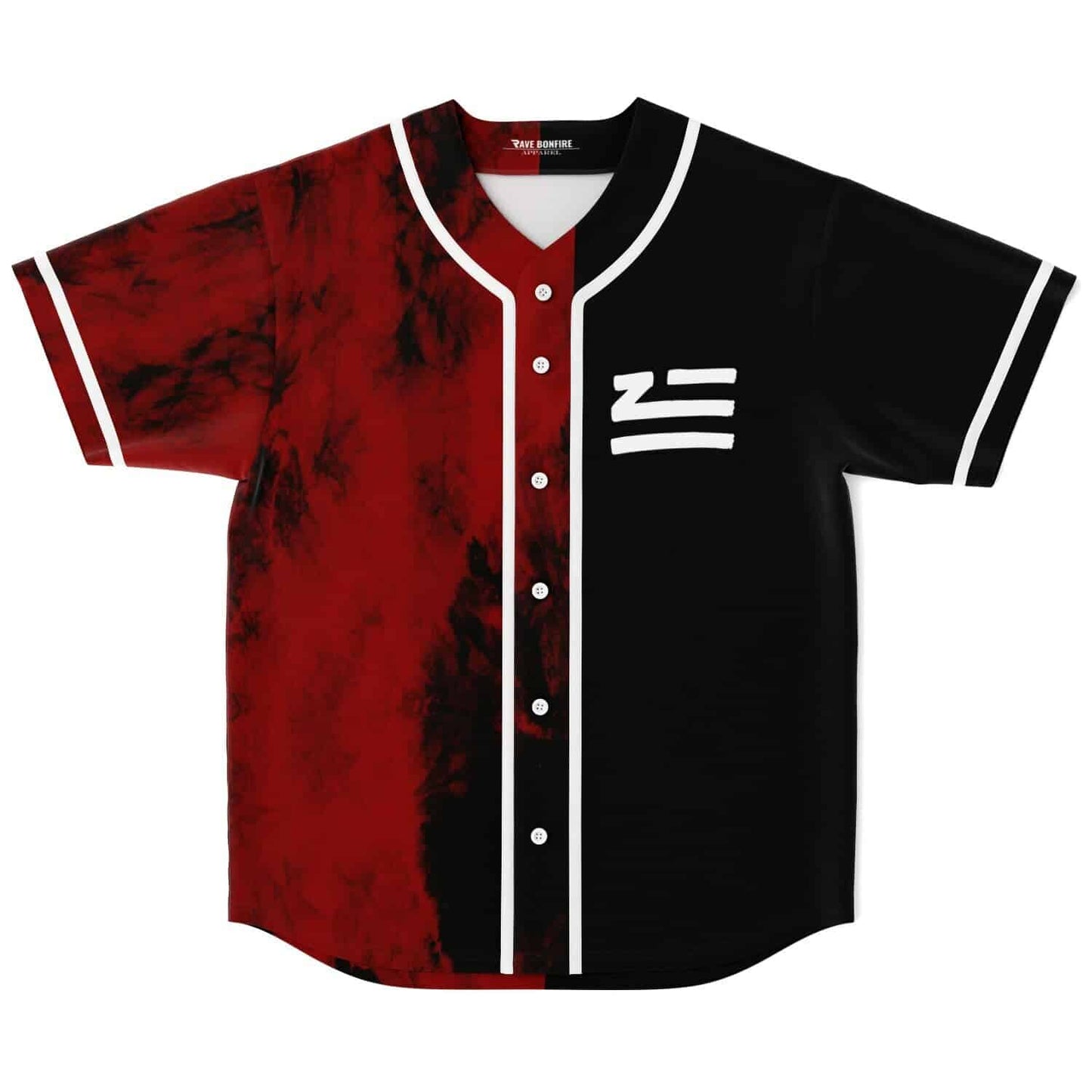 ZHU Black Deep Split Rave Baseball Jersey
