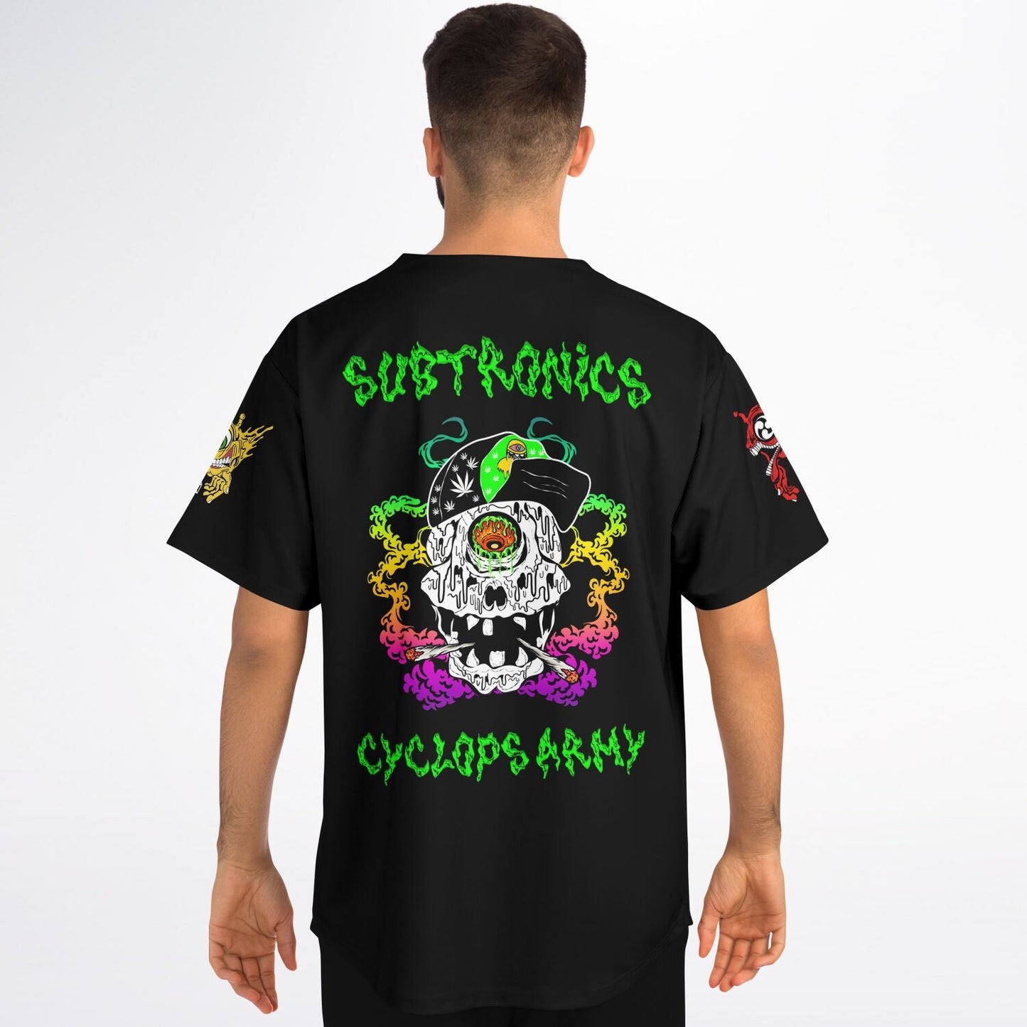 Subtronics Black Two Cupped Rave Baseball Jersey